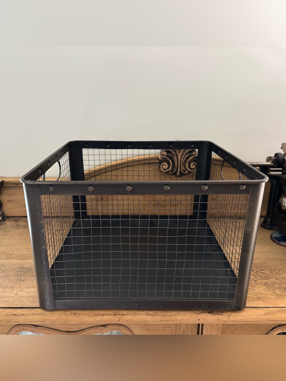 Industrial Metal Wire Storage Basket